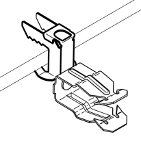 Clip di Fissaggio Pinch Clip - Morsetto con Porta Tubo