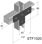 Staffe in Acciaio Zincato Piane per Fissaggio STF-1020