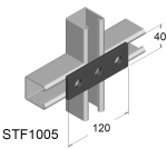 Staffe Piane in Acciaio Zincato per Fissaggio Profili STF-1005