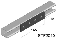 Staffa Piana spessore 6 mm Per Profilo Strut - Bulloneria premontata