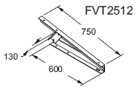Modulo Fissaggio Pannelli Potovoltaici FVT2512 - Forma e dimensioni