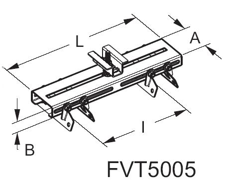 kit premontato per fissaggio moduli verticali FVT5005 - disegno