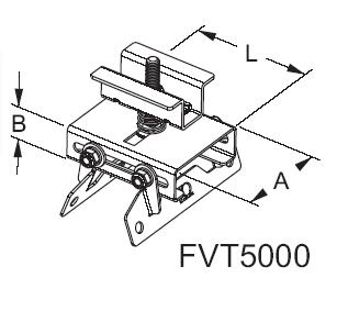 Kit premontato per fissaggio modulo orizzontale FVT5000 - disegno