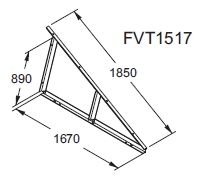 Strutture Impianti Fotovoltaici su tetto piano: Triangolo doppio per 2 pannelli orizzontali
